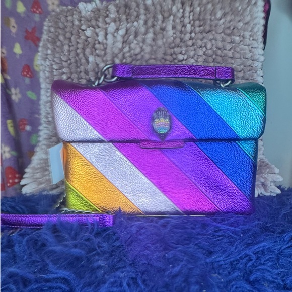 NWT Kurt Geiger London Leather Kensington metallic multicolor purse - Picture 2 of 12